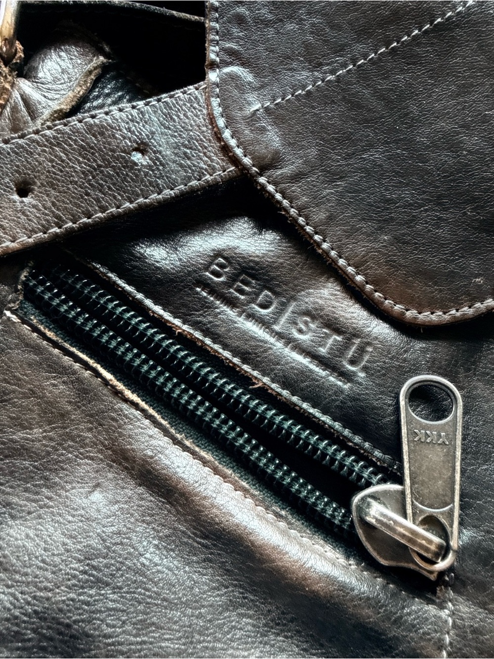 Bed Stu Leather Crossbody Messenger Bag  Black - Picture 2 of 7